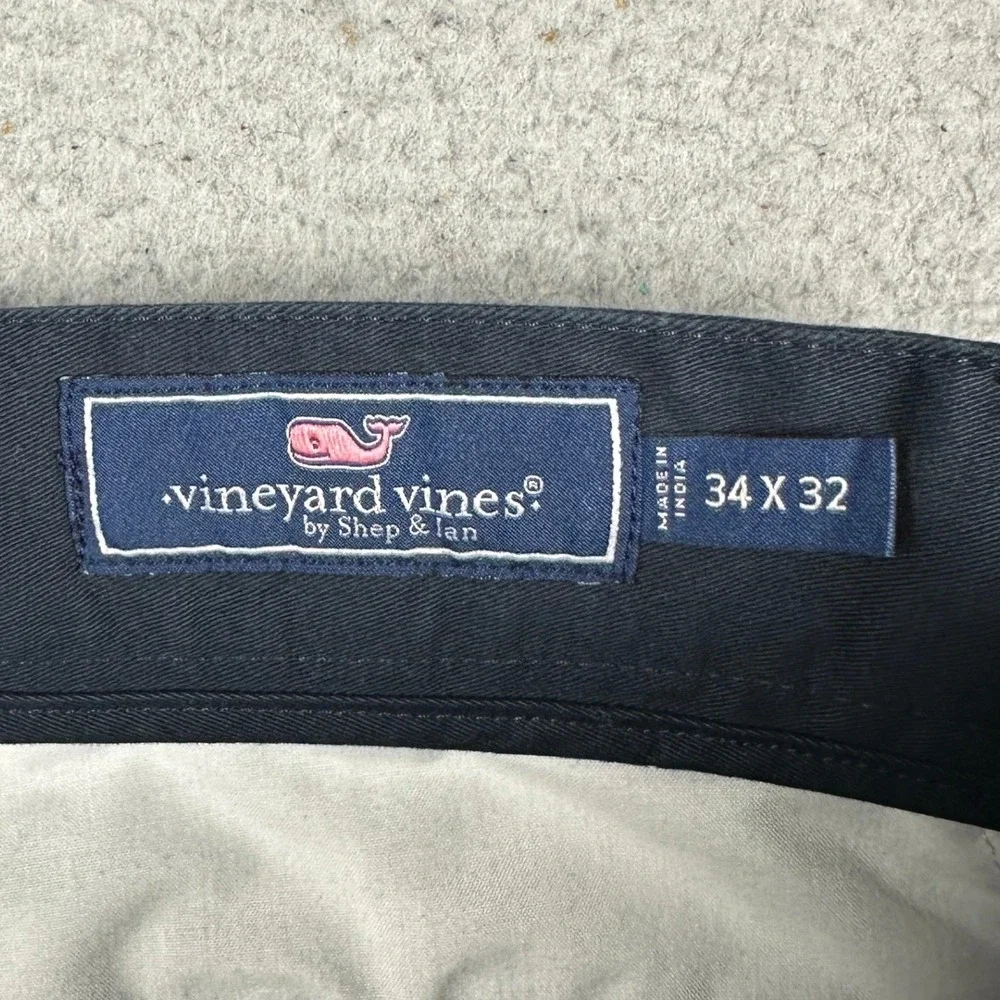 NEW Vineyard Vines Breaker Pants Mens 34X32 Navy Blue Khaki Chino Straight Leg